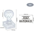 thumbnail image 4 of DIY Handmade Soap Stamp Soap Embossing Stamp Acrylic Stamp with Handle Rectangle Soap Chapter Imprint Stamp DIY, 4 of 8