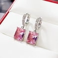 thumbnail image 2 of 6 Color Sprkly Cubic Zircon Drop Earring Pretty Women 925 Silver Jewelry, 2 of 4