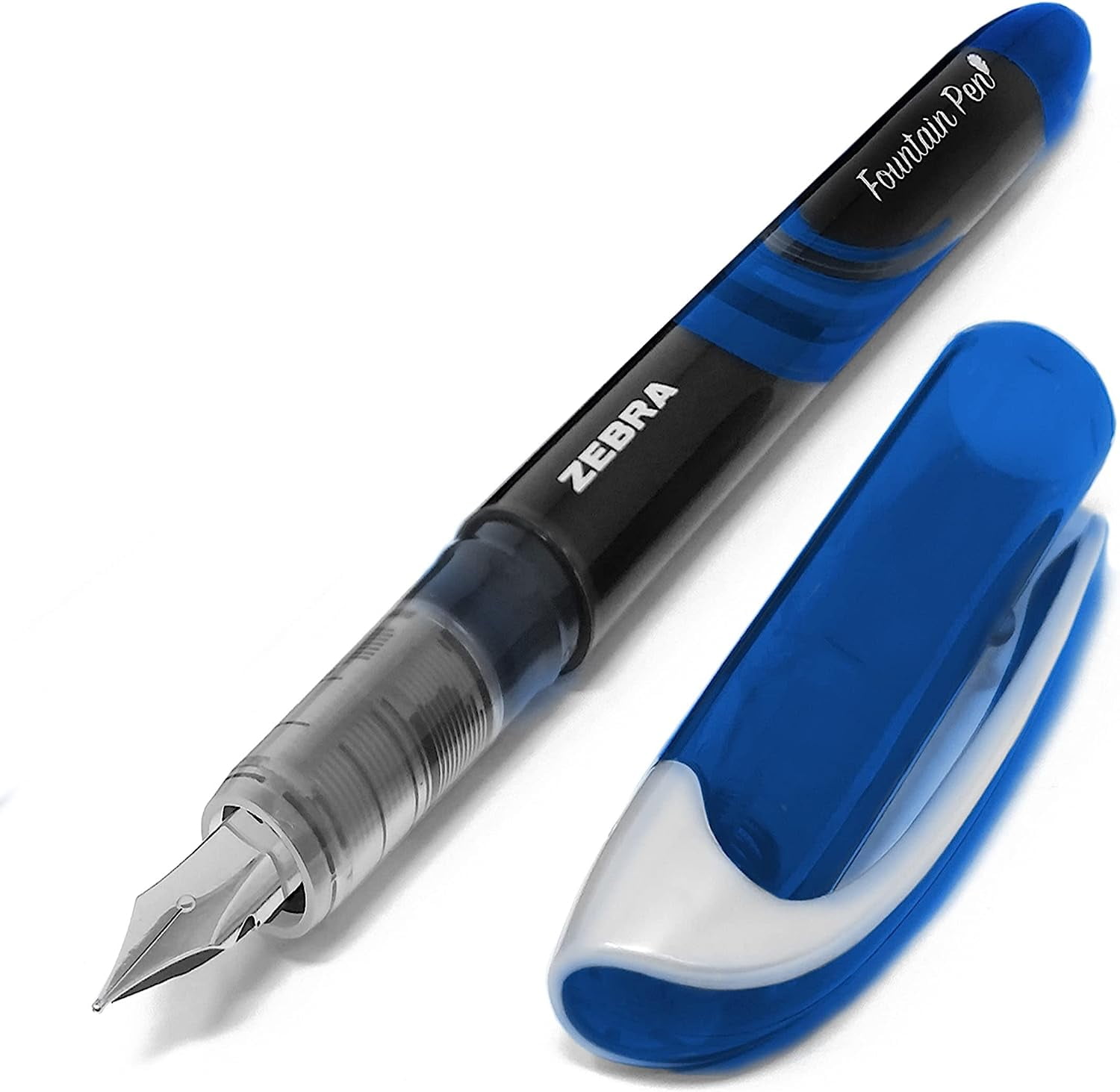 Zebra Fuente - Disposable Fountain Pen - Blue Ink - Pack of 12