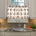thumbnail image 5 of Patterned Bells Kitchen Curtains Tier Set 27x36 Inch 2 Panels Semi Sheer Light Filtering Privacy UV Protection, 5 of 8