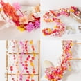 thumbnail image 6 of Moocorvic 3Pcs Artificial Flower Valentine Garland, for Wedding Table Centerpiece Holiday Birthday Party Decor 8.2 FT, 6 of 6