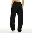 thumbnail image 4 of Sweatpants Women Fashion Cinched Bottom Casual Jogger Pants with Pockets Elastic High Rise Baggy Sports Trouser Black,S, 4 of 4