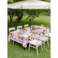 thumbnail image 4 of Outdoor Tablecloth with Umbrella Hole for Patio/Picnic/Party/Camping, 4th of July Waterproof Table Cloth Rectangle Table Cover Washable, Independence Day Floral Pink Striped (54"x 80"), 4 of 9