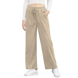 Women's Split High Waist Elegant Wide Leg Long Office Pants Casual Loose  Fit Solid Color Work Trousers for Women