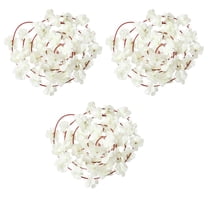 hulanddfd 3pcs Artificial Cherries Blossoms Vines, 98.42inches Simulation Flowers Rattan Faux Hanging Plants Decoration for Wall Tree Wedding Party Home Bedroom Decor Outdoor White