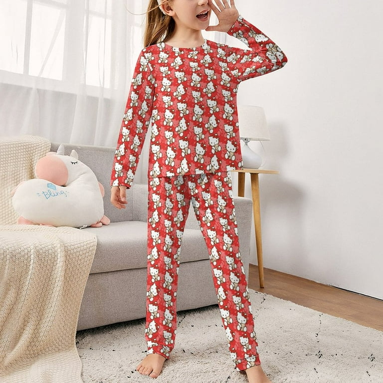 Valentines Day Christmas Pajama Matching Valentines Pjs Hello - Main Image
