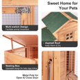 thumbnail image 3 of Grezone Chicken Coop Large Wooden Outdoor Hutch Hen Cage with Ventilation Castle Door, Rabbit Hutch Home Backyard Removable Tray & amp Ramp Play House Nesting Boxes with Cover(Grey), 3 of 7