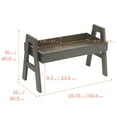 thumbnail image 2 of ECR4Kids Adjustable Stacking Shelf Organizer with Full Edge, Book Display, Grey Wash, 2 of 9