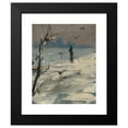 thumbnail image 2 of Louise Abbéma 12x14 Black Modern Framed Museum Art Print Titled - An Elegant Woman,&nbsp;Said to Be&nbsp;Sarah Bernhardt, on a Winter's Walk, 2 of 5