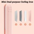 thumbnail image 4 of Goodwillbrave Mini Dual Purpose Curling Iron, 2024 Upgrade 2-in-1 USB Hair Straightener Curling Iron, Cordless Portable Travel Curling Wand for Women Short Hair, All Hair Types (2pcs A), 4 of 8