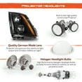 thumbnail image 6 of AKKON - For 2008-2014 Cadillac CTS Dual Projector Black Housing Switchback LED Headlights [Halogen Model], 6 of 7