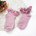 thumbnail image 5 of Inevnen Baby Girls Vintage Ankel Lace Socks Toddler Ruffles Casual Dress Socks, 5 of 9