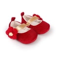 thumbnail image 3 of Yoyauz Baby Girl Mary Jane Shoes Anti Slip Rubber Sole Ballet Slippers Princess Dress Wedding Shoes Newborn Kids Shoes Toddler Shoes（0-12 Month）, 3 of 11