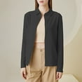 thumbnail image 2 of Ladies Early Autumn Solid Color German Velvet Lapel Cardigan Top for Daily Wear and Versatile Style, 2 of 8