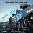 thumbnail image 5 of YareYi X-Hunter 750W Rated Electric Bike for Adults, 28 MPH Folding Ebike with 48V 13Ah Removable Battery, 70-Mile Range, 20" Fat Tire Full Suspension E Bike, 7-Speed, Blue, 5 of 8