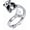 Panda, variant on Just Breathe Rings 925 Sterling Silver Adjustable Open Inspirational Rings Jewelry Gift for Women