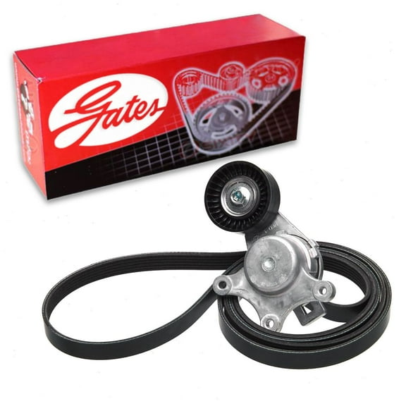 Gates Complete Serpentine Belt Drive Component Kit compatible with Ford Explorer 3.5L V6 2012-2018