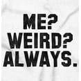 thumbnail image 2 of Funny Me Weird Always Awkward Joke Plus Size Crewneck Graphic Tee Shirt Brisco Brands 5X, 2 of 4