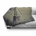 thumbnail image 3 of Nautical Soft Flannel Fleece Throw Blanket, Old Pirate Ship in the Sea Historical Cruise Retro Voyage Grunge Style Art, Cozy Plush for Indoor and Outdoor Use, 50" x 70", Plum Tan, by Ambesonne, 3 of 6