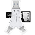 thumbnail image 2 of SD Card Reader for ////Computer/Camera,4 in1 Micro SD Card Reader Trail Camera Viewer, Portable Memory Card Reader SD Card Adapter for SD and TF Cards(White), 2 of 9