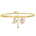 thumbnail image 1 of Pulseras de playa con inicial de mariposa para mujer, tobillera con 26 letras, pulseras, joyería de playa Wmkox8yi  sjalhkljlk3397, 1 of 1