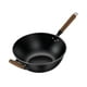 thumbnail image 3 of Sartén wok de hierro con mango de madera, sin revestimiento, agarre cómodo, utensilios de cocina, wok chino Diámetro 32 cm, 3 of 9