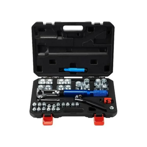 Hydraulic Expanding And Double Flaring Tool Kit 45° Soft HVAC Copper Tube Expander 3/16in To 1/2in Brake Flare Repair Tool ,Easy to Operate