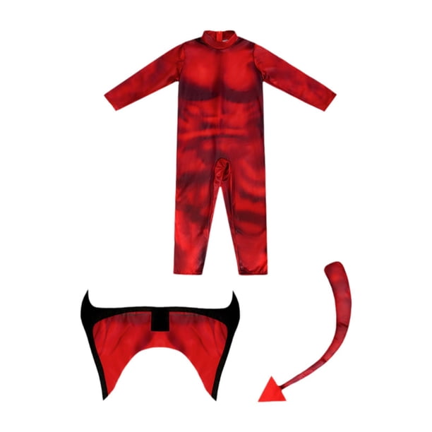 Disfraz de Halloween: Mono cómodo para cosplay, ideal para eventos de carnaval o como regalo. Rojo