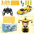 thumbnail image 2 of Remote Control Cars, Transform Robot RC Cars Toys for 3 4 5 6 7 Year Old Boys, One-Button Deformation and 360 Degree Rotating Drifting, Boys Toys Ages 4 5 6 7 8 9 Year Old, 2 of 7