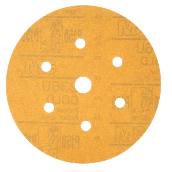 3M Hookit Gold Disc Dust Free 236U, 01083, 6 in, P80, 75 discs per carton, 4 cartons per case