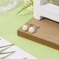 thumbnail image 1 of Anti-Tarnish Pearl Ball Stud Earrings with Rhodium Plated Sterling Silver Pin with 925 Stamp Platinum Creamy White 6mm, 1 of 7