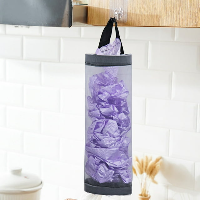 Chmadoxn Closet Organizers and Storage, Plastic Bag Mesh Hanging Storage Dispensers Foldable Breathable Washable Hanging Mesh Garbage Bag Organizer For Kitchen Plastic Bag Storage Storage Boxs