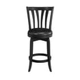 thumbnail image 2 of Hillsdale Furniture Savana 25.5" Wood Upholstered Counter Height Swivel Stool, Black, 2 of 14