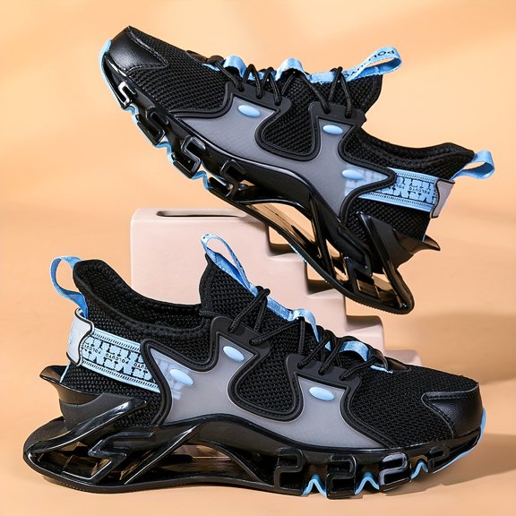 [All Seasons Breathable Slip On Shoes] Men's Shock Absorption Trendy Slip On Blade Type Shoes Breathable All Seasons Outdoor Sneakers For Jogging Workout Hiking