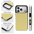 thumbnail image 3 of Aesthetic Lemon Yellow And White Ripple Leather Wallet Case for iPhone 17 Pro Wallet Case Card Holder Flip, 3 of 8