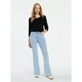 thumbnail image 2 of Time and Tru Women's Mid Rise Bootcut Jeans, 30" Inseam, Sizes 0-22, 10S-16S, 2 of 6