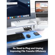 Lemorele USB 3.0 Switch, 2 PCs to Share Multiple Devices, 2-in 5-out KVM Switch, One-button Switching, USB 3.0 Sharing Switcher Hub for Windows/Mac/Linux/Android,Plug & Play