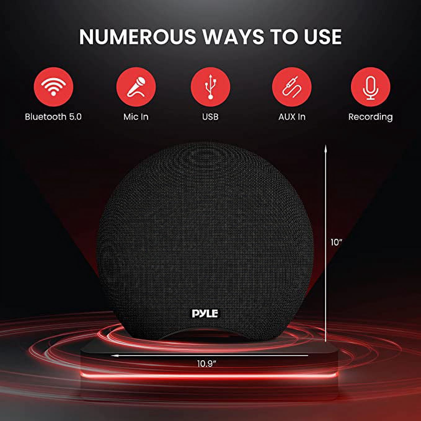Pyle Dual Bluetooth Stereo Speakers - 280-Watt Max Portable Wireless Mini Speaker Pair