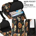 thumbnail image 4 of Sling Backpack,Skull Pumpkin Halloween Pattern Crossbody Bag with Water Bottle Holder,Waterproof Sling Bag for Men/Women with Chest Phone Holder for Hiking,Travel, 4 of 6