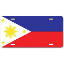 Philippines Flag Novelty Metal Vanity License Tag Plate