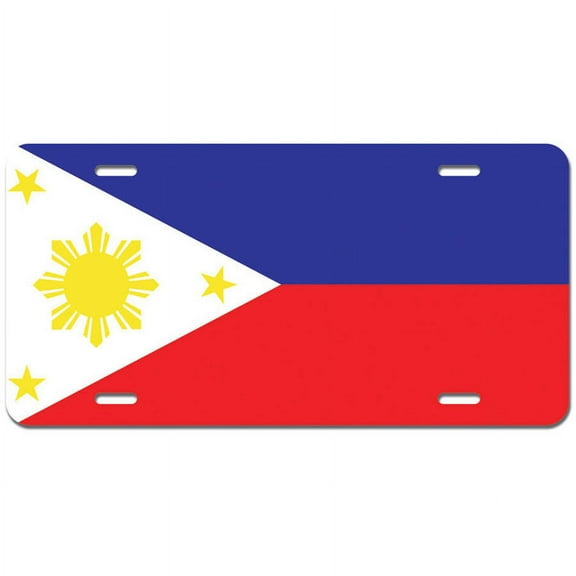 Philippines Flag Novelty Metal Vanity License Tag Plate
