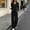 Black, variant on Women's Ribbed Knit Two Piece Set V Neck Button Down Long Sleeve Top and Pants with Pockets Solid Color for Fall Winter Cozy