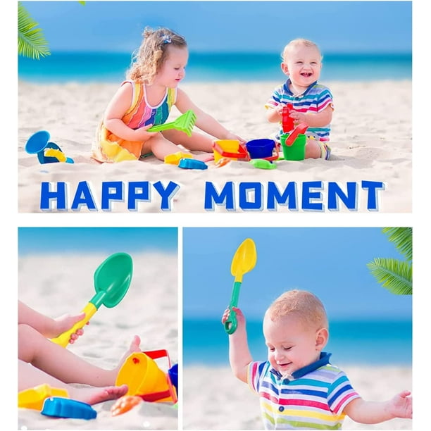 Sand Shovels and Rakes for Kids 8 Pack 10.2 Beach Toys Shovels Sand Rakes for Kids Sandbox Equipment Sturdy Multi Color Plastic Shovels for Sand