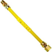 Avalon Flexible Yellow Coated Gas Lines with Ends 3/8 inch x 72"