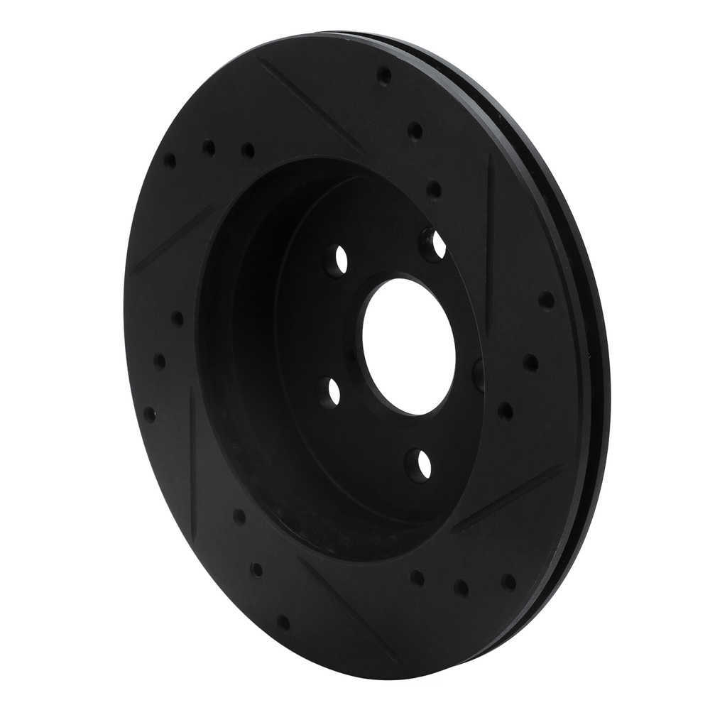 Dynamic Friction Company 633-52009L DFC Brake Rotor - Drilled And Slotted - Black