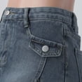 thumbnail image 6 of Low Waist Cargo Skirt Women Button Mini Cargo Denim Skirt With Pocket plus Size Mini Skirt Denim Skirt for Women Long Jean Skirt Ballet Skirt for Girls 4-6 Bohemian Skirt Skater Skirts Western Skirt, 6 of 6