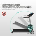 thumbnail image 3 of 2.5HP Foldable Portable Treadmill for Home, Electric Motorized Running Machine with Heart Rate Sensor for Gym Home Fitness Workout Jogging Walking Easily Install, Space Saving Easy Folding, 3 of 12