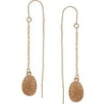 thumbnail image 1 of Simulated Druzy Chain Bar Threaders - Gold-Tone Long Sparkly Needle Drop Earrings for Women by Humble Chic NY, Simulated Quartzite, Champagne, Simulated Topaz, Nude, Gold-Tone, 1 of 4