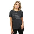 thumbnail image 2 of Single Taken Building My Empire Women's Fashion Relaxed T-Shirt Tee Charcoal Grey Large, 2 of 3