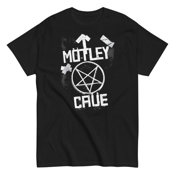 Motley Crue - Black and White Logo Unisex T-Shirt - Black - Small